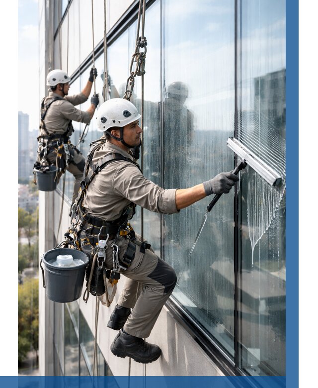 Мойка окон альпинистами в Якутске от 4687 р. | ВЫСОТНИК-Ктс