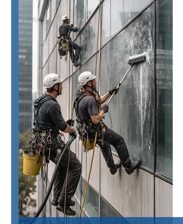 Профессиональная высотная мойка фасадов зданий в Якутске