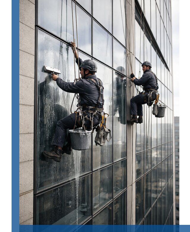 Профессиональная мойка стеклянных фасадов зданий в Якутске