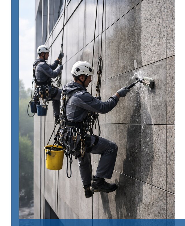 Профессиональная мойка фасада из керамогранита в Якутске