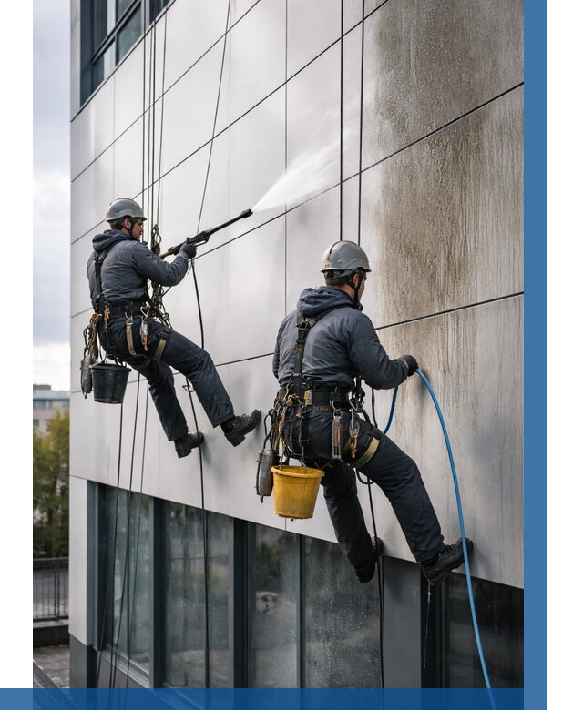 Мойка фасада из композита в Якутске по цене от 312 р. | ВЫСОТНИК-Ктс