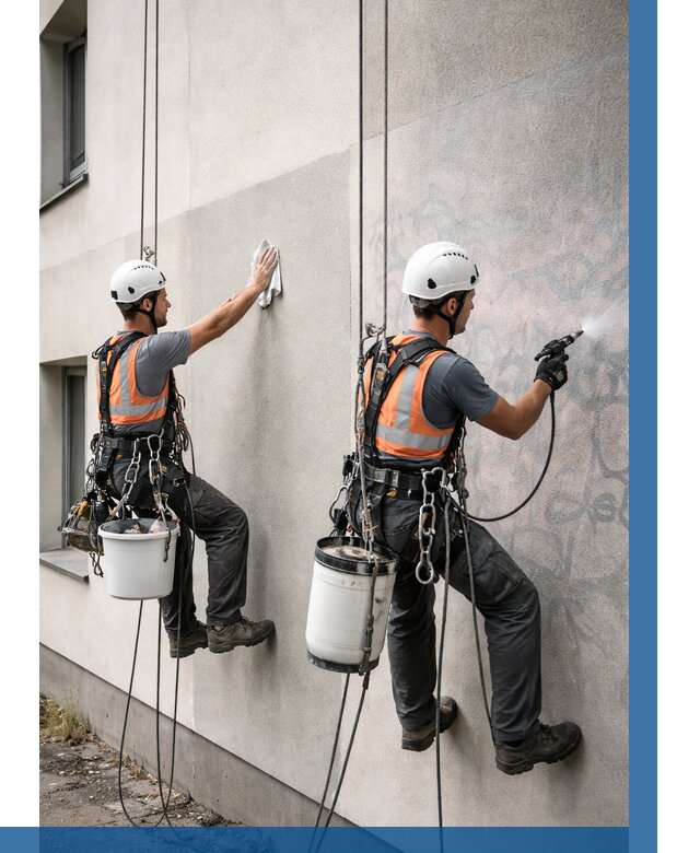 Антиграффити покрытие фасада в Якутске от 625 р. | ВЫСОТНИК-Ктс