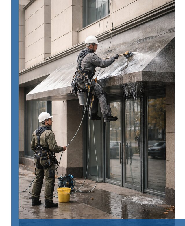 Профессиональная мойка козырьков и навесов в Якутске