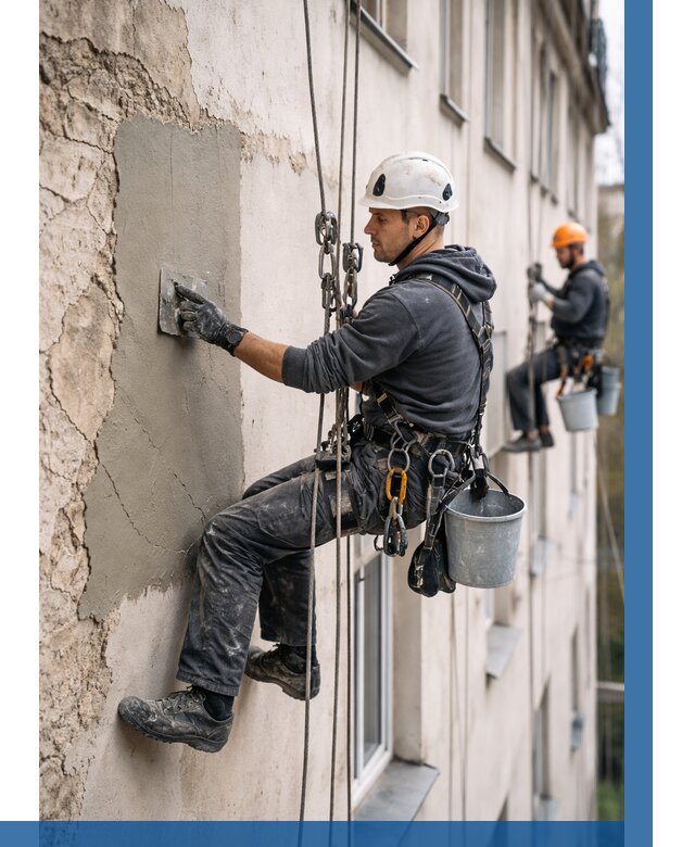 Восстановление штукатурки фасада в Якутске от 1250 р. | ВЫСОТНИК-Ктс