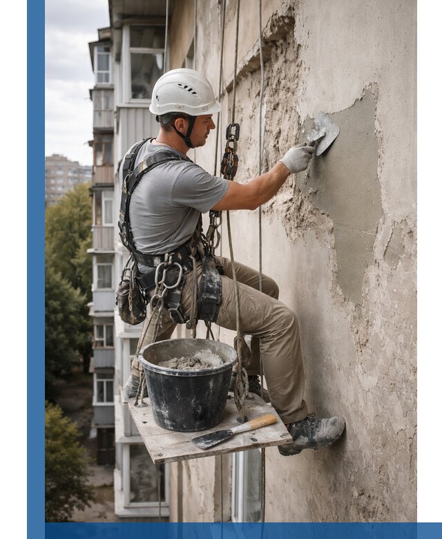 Восстановление фасадной штукатурки в Якутске с гарантией качества