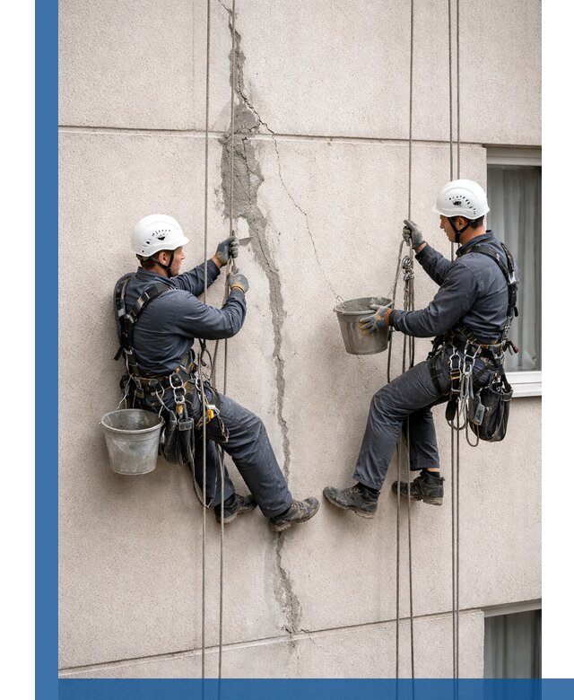 Заделка трещин на фасаде в Якутске с гарантийным ремонтом