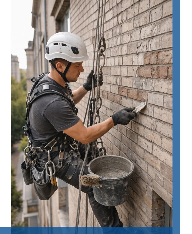 Ремонт кирпичной кладки фасада в Якутске от 1875 р. | ВЫСОТНИК-Ктс