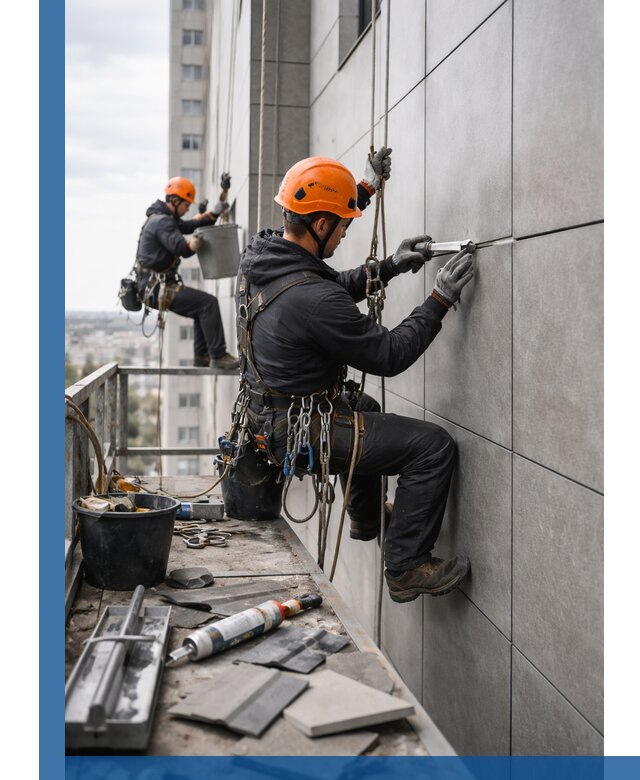 Профессиональный ремонт фасада из керамогранита в Якутске