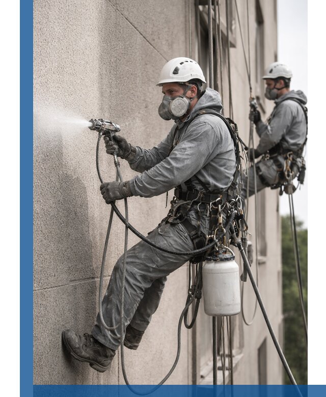 Безвоздушная покраска фасадов зданий в Якутске профессионально