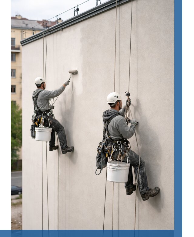 Покраска оштукатуренного фасада в Якутске от 333 р. | ВЫСОТНИК-Ктс