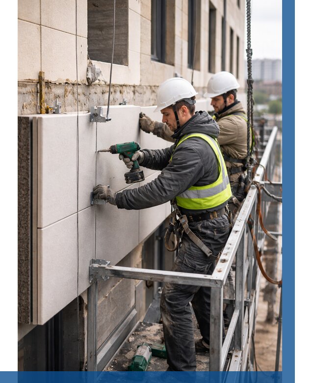 Монтаж фасадных термопанелей в Якутске от 1562 р. | ВЫСОТНИК-Ктс