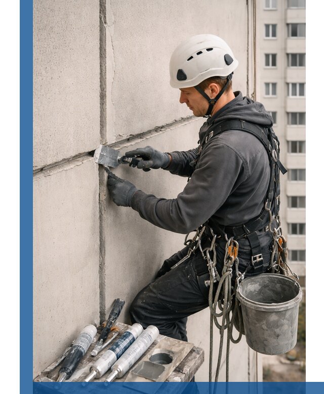 Ремонт межпанельных швов в Якутске герметизация и восстановление