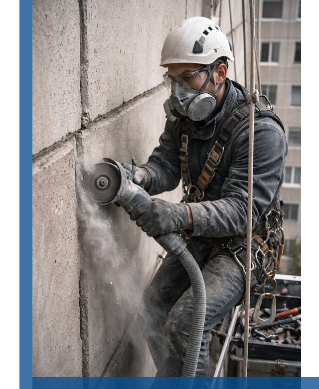 Штробление межпанельных швов в Якутске качественно и быстро