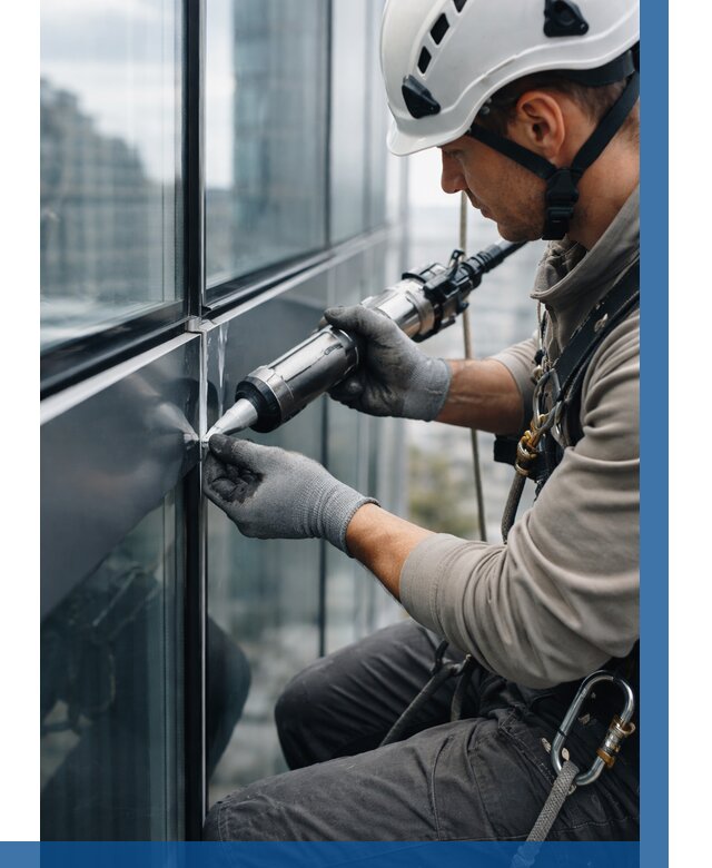 Герметизация стыков витража в Якутске от 1250 р. | ВЫСОТНИК-Ктс