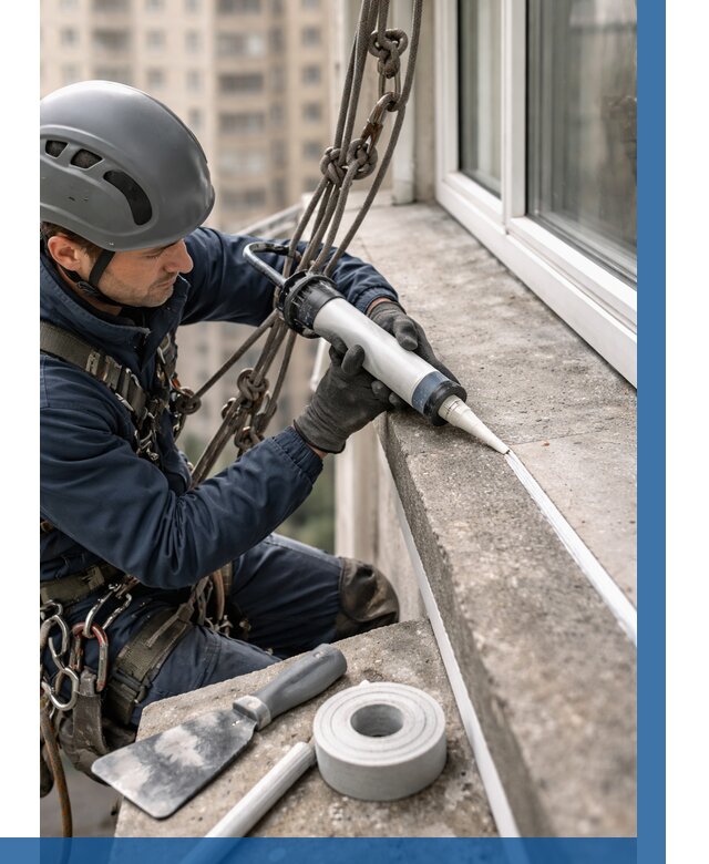 Герметизация балконного козырька в Якутске от 4687 р. | ВЫСОТНИК-Ктс