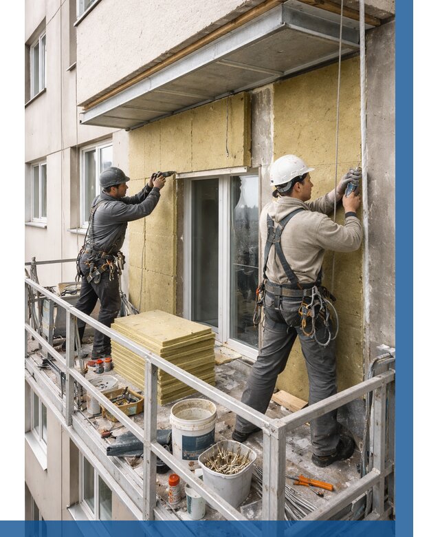 Утепление балкона снаружи в Якутске от 1666 р. под ключ ВЫСОТНИК-Ктс