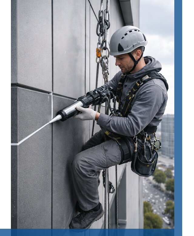 Герметизация стыков фасадных панелей в Якутске от 6770 р.| ВЫСОТНИК-Ктс