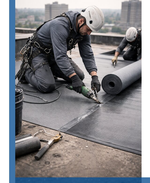 Ремонт мягкой кровли в Якутске с выездом промальпинистов