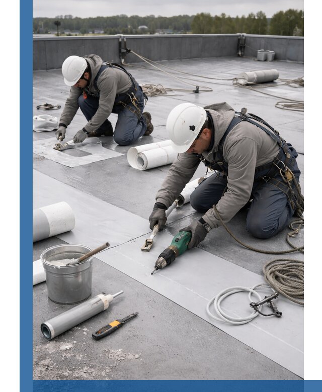 Ремонт мембранной кровли в Якутске качественно и с гарантией