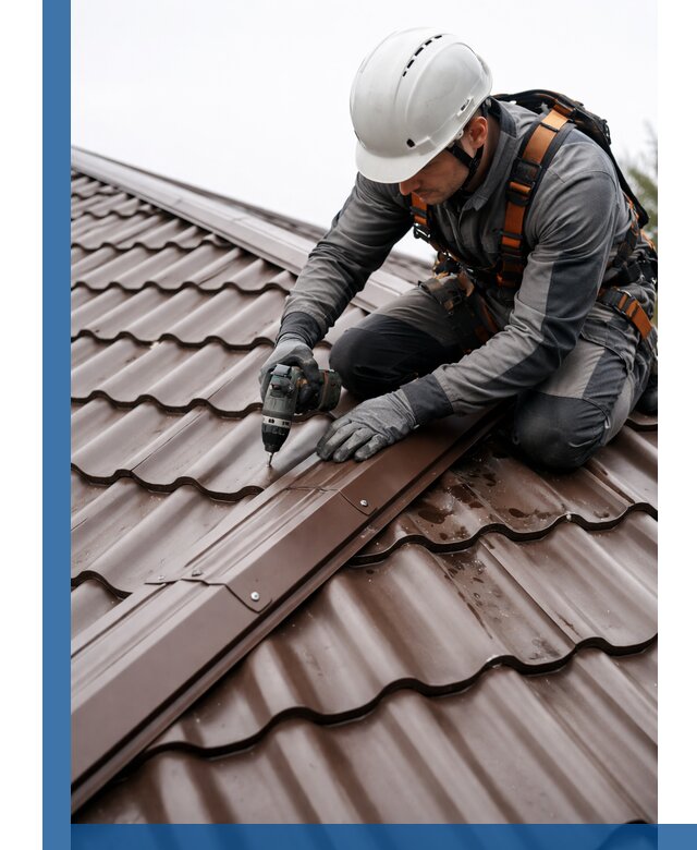 Ремонт металлочерепицы на крыше в Якутске профессионально