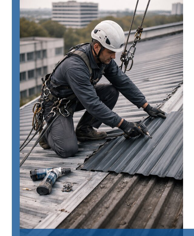 Ремонт профнастила на кровле в Якутске, работы под ключ