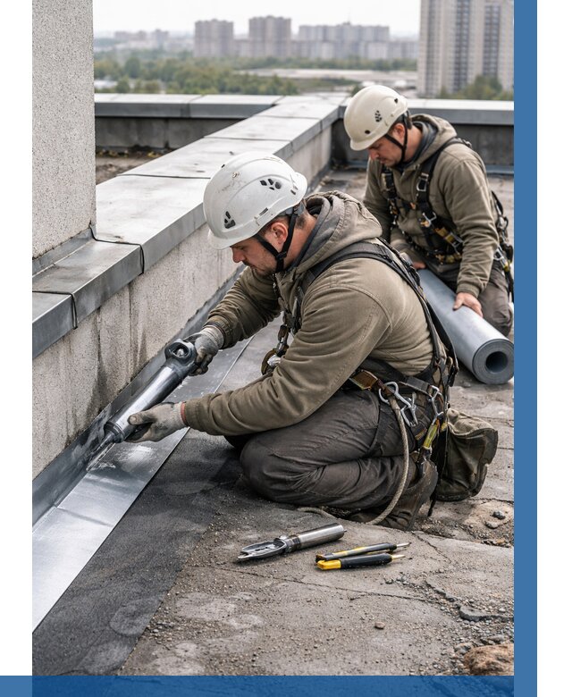 Ремонт кровельных примыканий в Якутске от 1250 р. | ВЫСОТНИК-Ктс