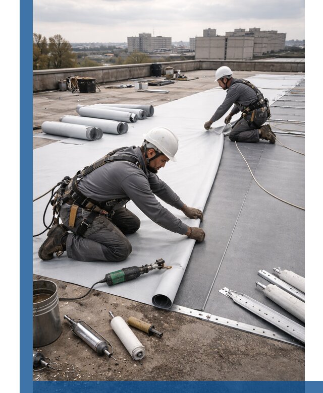 Монтаж мембранной кровли в Якутске для промышленных зданий