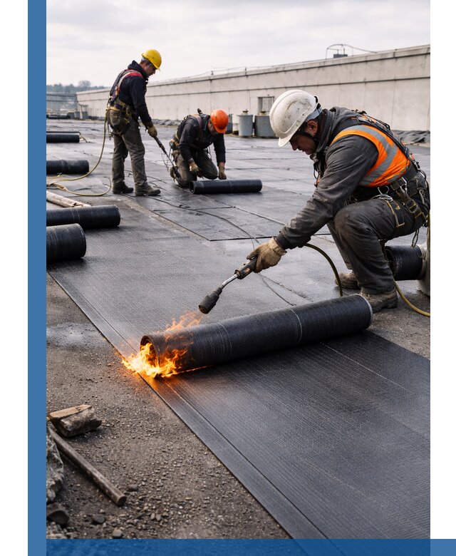 Монтаж наплавляемой кровли в Якутске профессионально