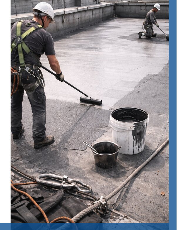 Гидроизоляция кровли жидкой резиной в Якутске от 521 р. | ВЫСОТНИК-Ктс