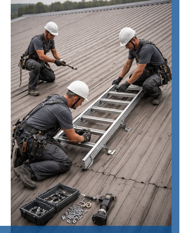 Монтаж кровельной лестницы в Якутске от 4687 р. | ВЫСОТНИК-Ктс