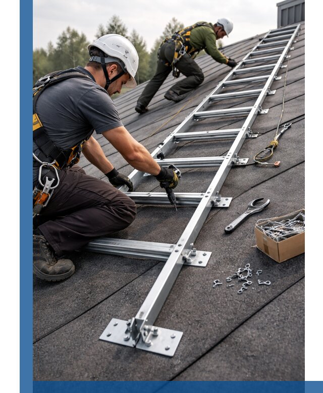Профессиональный монтаж кровельной лестницы в Якутске под ключ