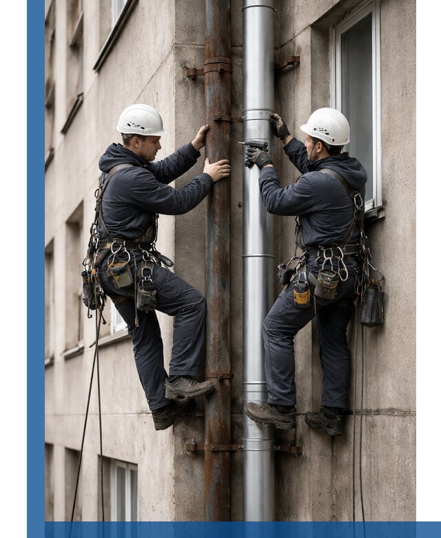 Замена водосточных труб в Якутске: монтаж и демонтаж под ключ