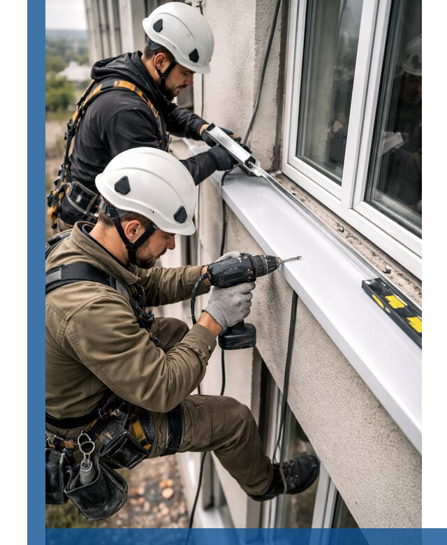 Профессиональный монтаж оконных отливов и отведения воды в Якутске