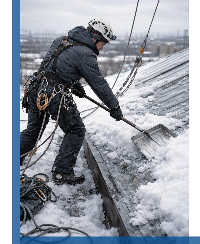 Профессиональная очистка кровли от снега и наледи в Якутске