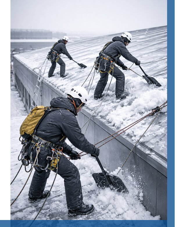 Очистка навесов от снега в Якутске от 4687 р. | ВЫСОТНИК-Ктс