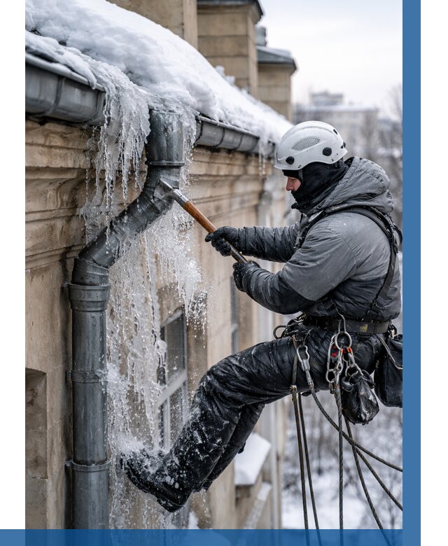 Очистка водостоков от льда в Якутске от 3645 р. | ВЫСОТНИК-Ктс