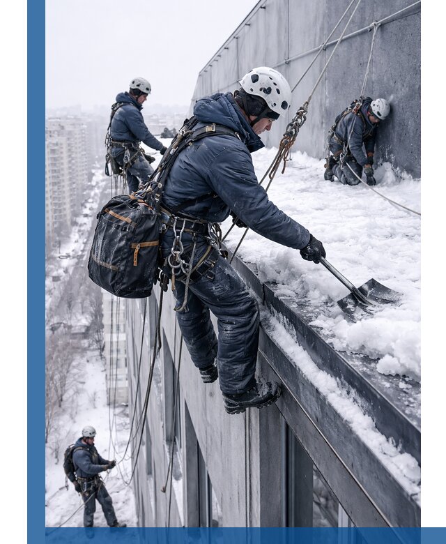 Абонентское обслуживание кровли зимой в Якутске регулярный уход