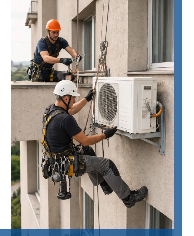 Монтаж внешнего блока кондиционера в Якутске от 6770 р. | ВЫСОТНИК-Ктс