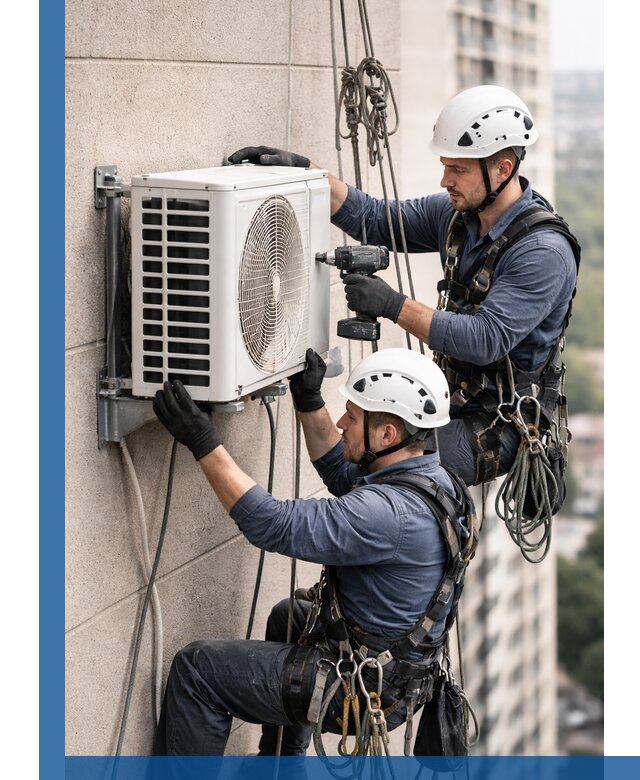 Монтаж внешнего блока кондиционера в Якутске установка и крепление