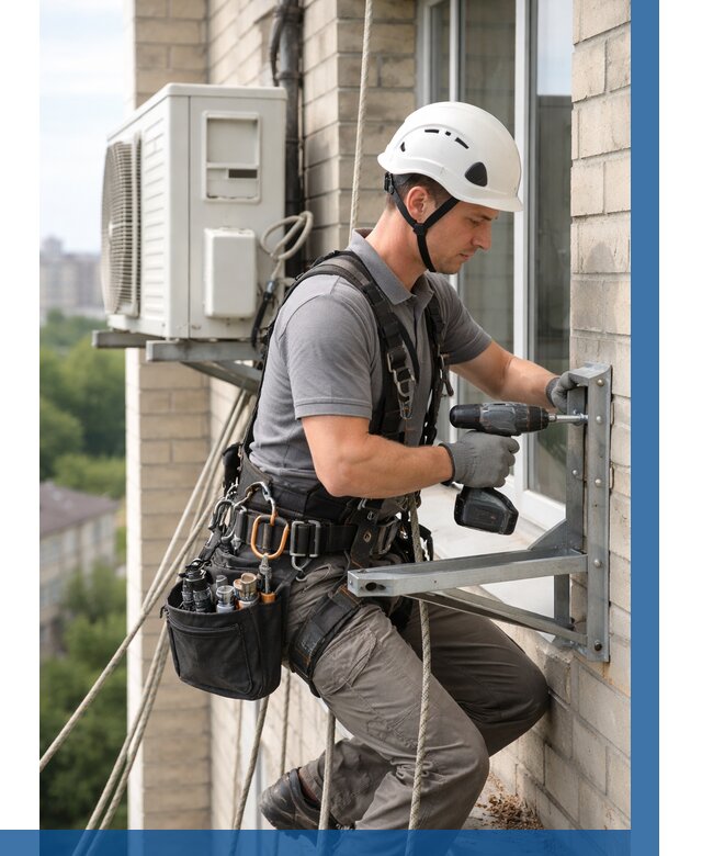 Установка кронштейнов кондиционера в Якутске от 3645 р. | ВЫСОТНИК-Ктс