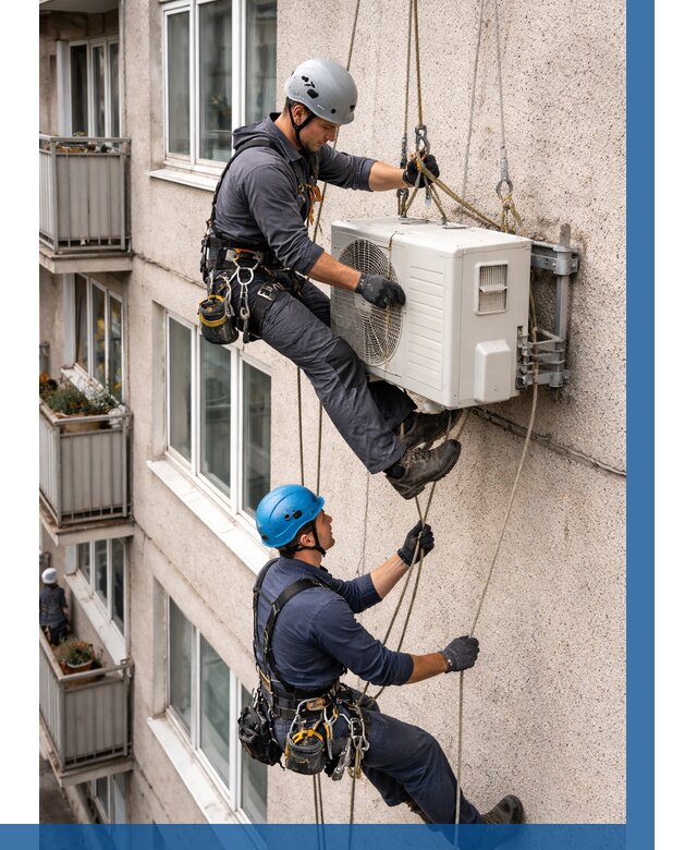 Перенос внешнего блока кондиционера в Якутске от 9374 р.| ВЫСОТНИК-Ктс