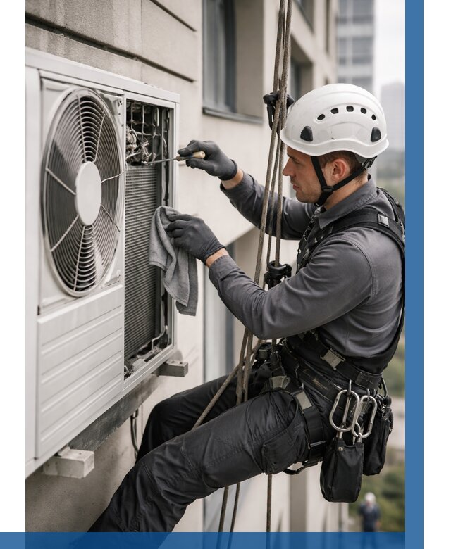 Обслуживание внешнего блока кондиционера в Якутске от 2812 р.ВЫСОТНИК-Ктс