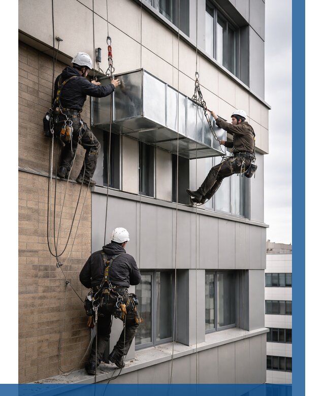 Монтаж воздуховодов на фасаде в Якутске от 1562 р. | ВЫСОТНИК-Ктс