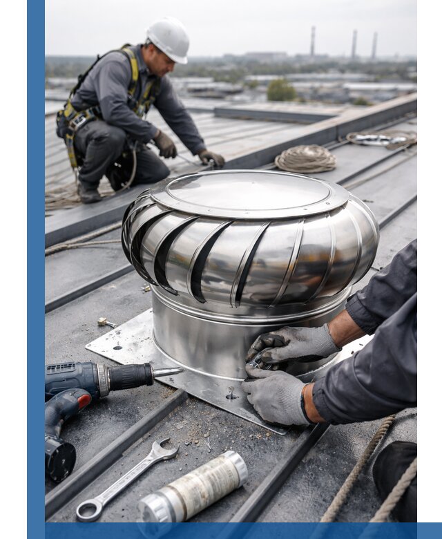 Установка дефлекторов на кровле в Якутске профессионально