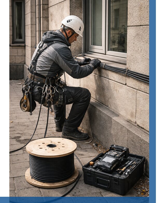 Прокладка оптоволоконного кабеля в Якутске от 833 р. | ВЫСОТНИК-Ктс