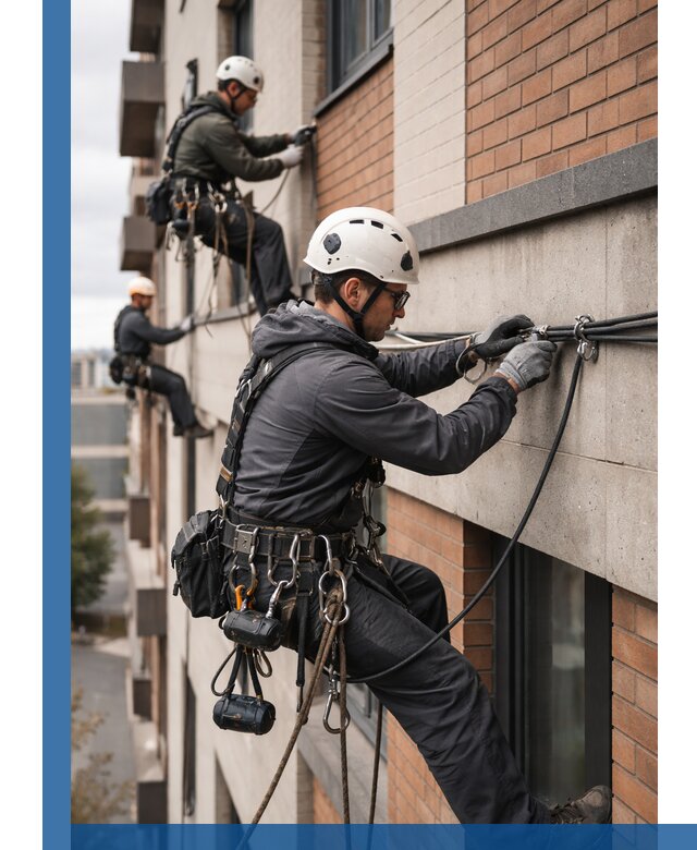 Крепление кабеля на фасаде монтаж и крепеж в Якутске
