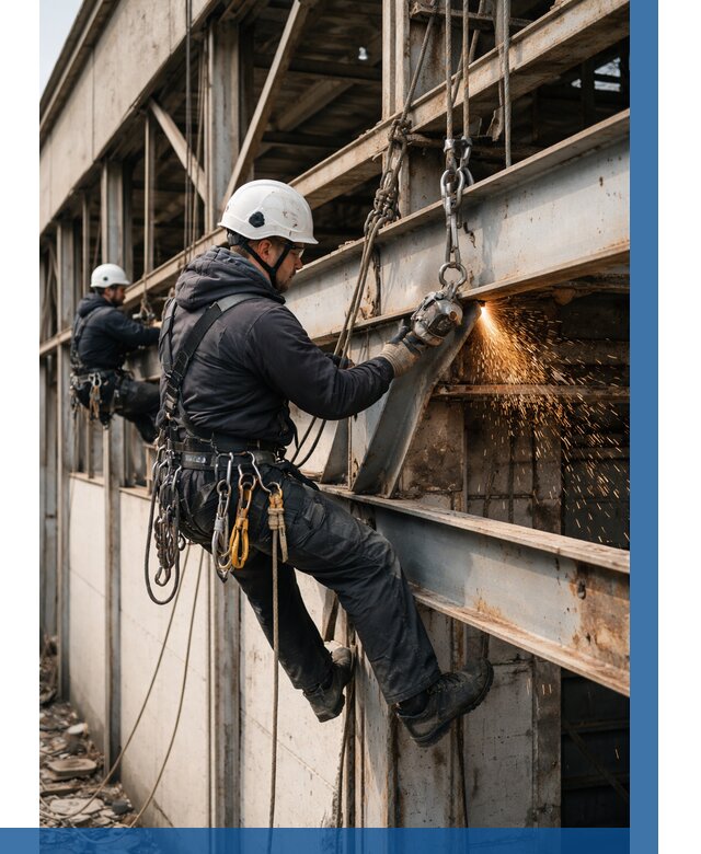 Демонтаж металлоконструкций на высоте в Якутске от 6770р. |ВЫСОТНИК-Ктс