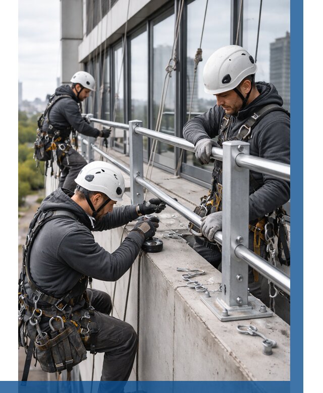 Монтаж ограждений на высоте в Якутске, от 1250 р. | ВЫСОТНИК-Ктс