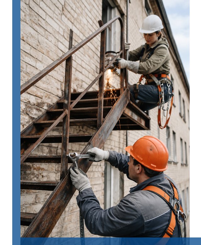 Ремонт и восстановление пожарных лестниц с выездом в Якутске