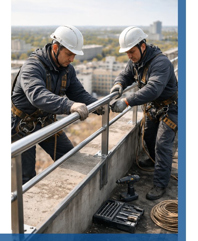 Монтаж перил на высоте в Якутске от 2604 р. | ВЫСОТНИК-Ктс